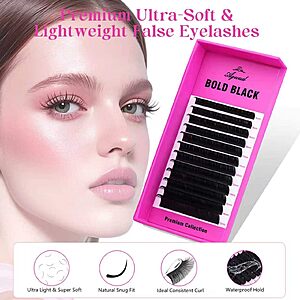 Premium Cashmere Volume Eyelash Clusters 0.03mm Ultra Fine D Curl Individual Lash Extensions 8-15mm Mixed Length $5.93