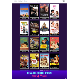 Fanflix New to Digital Picks $4.99 each