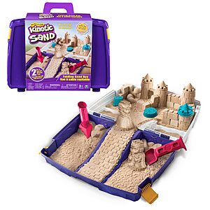 $20.99: Kinetic Sand Folding Sandbox Set, Moldable Play Sand Sensory Toys (Ages 3+)