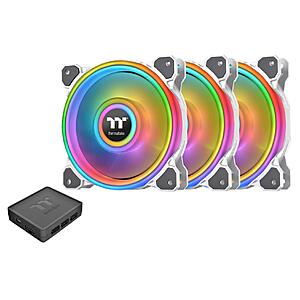 3-Pack Thermaltake Riing Quad 120mm 16.8 Million RGB Color Fans (White) $29.99 + Free Shipping w/ Prime or on $35+