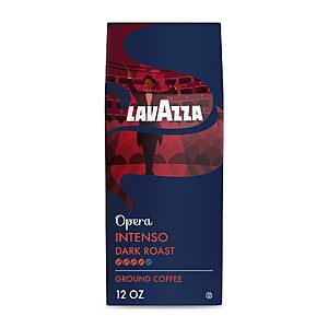 [S&S] $7.64: Lavazza Opera Intenso Ground Coffee 12oz Bag, Dark Roast, Intensity 4/5