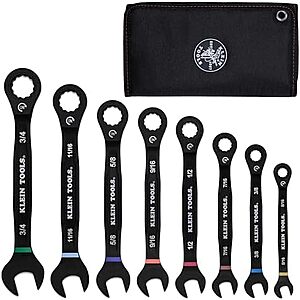 $44.98* | 8-Piece Klein Tools SAE Ratcheting Combination Wrench Set at Amazon