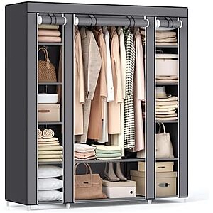 $31.42* | SONGMICS Closet Wardrobe, Portable Closet, Clothes Storage Organizer at Amazon