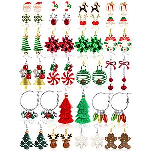 Amazon – 23-Pair Christmas Earrings Set - $10.99 w/ Code