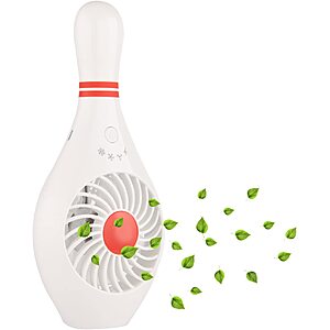 3-Speed Auoto Rechargeable Handheld Bowling Pin Shaped Portable Mini Fan $9.99 + Free Shipping w/ Prime or on $35+