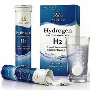 ZenUP Hydrogen Water Tablets, H2 Molecular Hydrogen, Contain Magnesium and Hydrogen Molecules to Help Replenish Energy and Electrolytes 90 Tablets, 3 Months Supply $9.99 AC