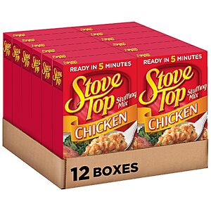 12-Pack 6-Oz Stove Top Chicken Stuffing Mix $15.96 + Free Shipping w/ Prime or on $35+