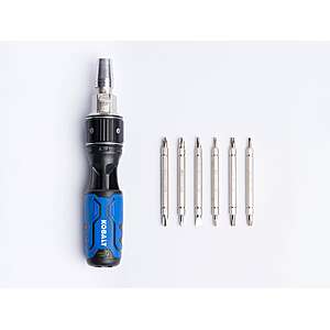 YMMV Kobalt 12-in-1 Double Drive 7 -Piece 3-1/2-in Ratcheting Multi-Bit Replaced Combination Tip Screwdriver Set one_size | 68545 $8.42