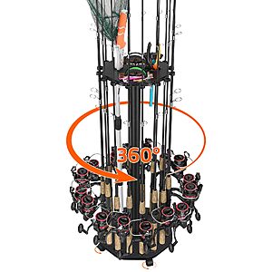 Fishing Rod Holder Pole Rack for Garage with Wheels - $25.99 AC