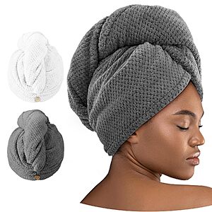 Umisleep 400 GSM Microfiber Hair Towel Wraps $5.99 (2-Pack), $8.99 (3-Pack) + Free Shipping w/ Prime or on $35+