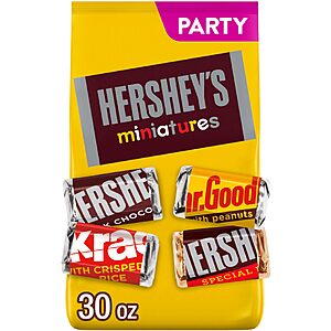 HERSHEY'S Miniatures Assorted Chocolate Candy Variety Pack, 30 oz $12.82 AC