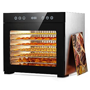 PSIIDAN Food Dehydrator Machine 8 Trays Stainless Steel 650W Faster Dryer