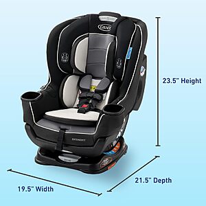 Graco Extend2Fit 2-in-1 Convertible Car Seat, Gotham