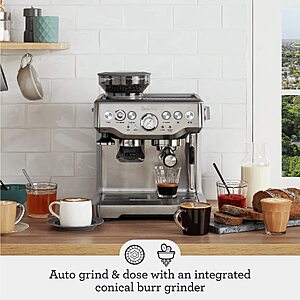 Breville BES870XL Barista Express Espresso Machine, Brushed Stainless Steel