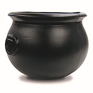 Union Products Black 16 Inch Spooky Witch Cauldron for Indoor and Outdoor Halloween Decoration and Trick or Treat Candy Container, Black $24.08