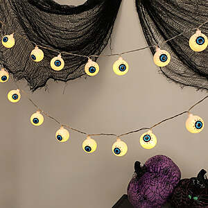 2-pk 20-LED Lakeside Halloween Eyeball String Lights (Battery Operated) $5.99 + Free Shipping
