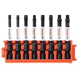 Bosch 8-Piece 2" Impact Tough Square Power Bits w/ Clip (CCSSQV208) $7.25 + Free Shipping w/ Prime or on $35+