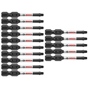 5-Pack Bosch 2" Square #2 Impact Tough Screwdriving Power Bits (ITSQ2205) $3.83 + Free Shipping w/ Prime or on $35+