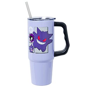 Silver Buffalo Pokemon Gastly Evolutions Grid Stainless Steel Tumbler, 30oz $14.98