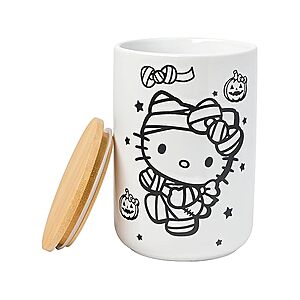 Silver Buffalo Sanrio Hello Kitty Halloween, Ceramic Cookie Jar, Bamboo Lid, $11.99, FS Prime, Woot!