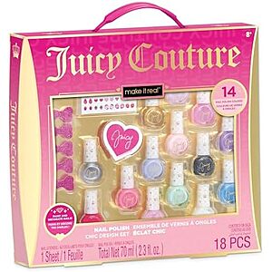 [Prime] Make It Real Juicy Couture 14-Piece Nail Polish Chic Design Kit w/ Nail Stickers, File & Toe Separators $9.99 + Free Shipping