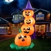 Joyfy 6ft Halloween Inflatables Pumpkins with Witch Hat Lowes.com - $36