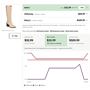 Journee Collection Daria Women's Knee-High Western Boots (5 colors, Medium/Wide/Wide Calf/X-Wide Calf) $26.39 w/ code TAKE20 at Kohl's