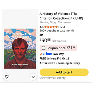 YMMV: A History of Violence (The Criterion Collection) [4K UHD]