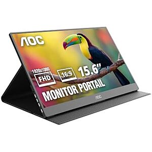 [Prime] $47.49* | 15.6" AOC 16T20 FHD 60Hz IPS Portable Monitor at Amazon