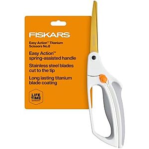 $13.47* | 10" Fiskars Easy Action Bent Handle Titanium Craft Scissors at Amazon