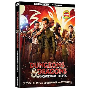 $8.49* | Dungeons & Dragons Honor Among Thieves (4K Ultra HD + Digital) at Amazon
