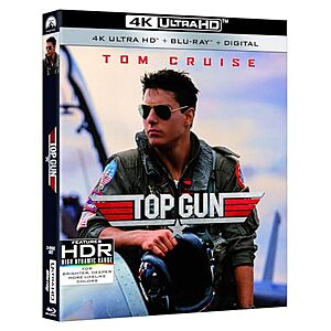 $8.49* | Top Gun (4K UHD + Blu-ray) at Amazon