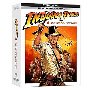 Indiana Jones 4-Movie Collection (4K Ultra HD + Digital) $21.25
