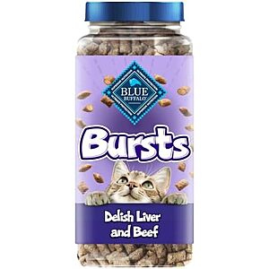 [SnS, AC] $4.19* | 12-Oz Blue Buffalo Bursts Crunchy Cat Treats (Chicken Liver & Beef) at Amazon
