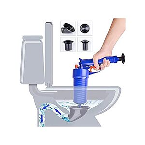 BINOXY High-Pressure Air Drain Blaster Plunger w/ 4 Suction Heads $28.99 + Free Shipping w/ Prime or $6 Fee per Order