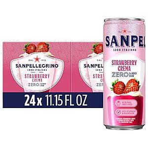 [SnS, AC] $16.99 | 24-Pack 11.15-Oz San Pellegrino Italian Sparkling Drink (Strawberry Crema) at Amazon (70.8￠ each)