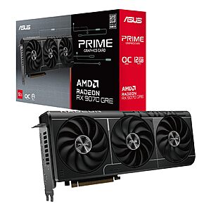 $579.99 | ASUS Prime Radeon™ RX 9070 12GB GRE EVO OC Edition Graphics Card (PCIe 5.0, HDMI/DP 2.1, 2.5-Slot Design)