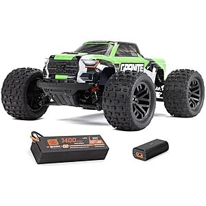 $99.99* | ARRMA RC 1/18 Granite GROM MEGA 380 Brushed 4X4 RTR Monster Truck w/ Battery & Charger at Amazon