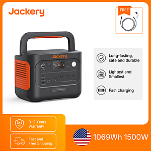 Jackery Explorer 1000 v2 Portable Power Station + 5M Ext Cord 1069Wh LiFePO4 Battery $369 + Free S/H