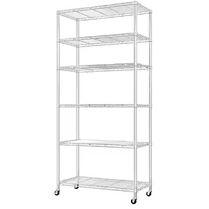 6-Tier Adjustable Steel Garage Shelving Unit w/ Wheels (Silver) $76.89 + Free Store Pickup at Home Depot