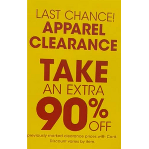 Kroger Stores: Extra 90% off Summer Clothing and Shoes YMMV