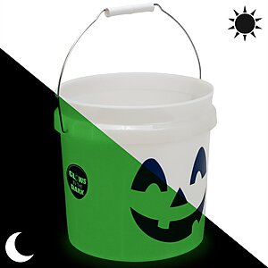 Lowe's Halloween-Glow in the dark 2-gallon Plastic Clear General bucket - $6.98
