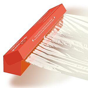 $2.77 or less PRIME ONLY S&S Amazon Basics Plastic Food Wrap, BPA Free, Microwavable, 200 Sq Ft, Pack of 1 plus Buy 4/save 10% Promo