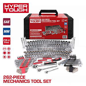 Hyper Tough 262-Piece Mechanics Tool Set, SAE and Metric $98