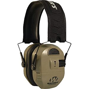 Walker's Ultimate Alpha Electronic Hearing Protection Muffs - FDE $31.99 + Free S&H w/ Prime or $35+