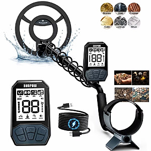SUNPOW MD17 Metal Detector; Waterproof Coil; 1500mAh Lithium Battery, USB-C Rechargeable; 20H Runtime; 8" Depth; free s&h $50.01