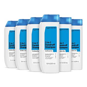[Prime] 6-Pack 12.5-Oz Amazon Essentials 2-in-1 Dandruff Shampoo & Conditioner $13.21 w/ S&S + Free Shipping