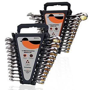 24-Pcs SUZUME SAE and Metric Ratcheting Wrench Set (1/4" - 7/8" & 8-19mm) $51.83 + Free Shipping