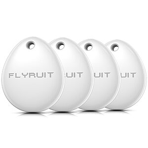 4-Count FLYRUIT Apple Find My Bluetooth Tracker Tags (iOS Only, MFi Certified, White) $9.99 + Free Shipping w/ Prime or on $35+