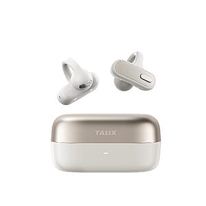 TALIX X8 Open Ear Clip-On Wireless Earbuds w/ AI ENC & Bluetooth 6.0 (White or Pink) $18.50 + Free Shipping w/ Prime or on $35+